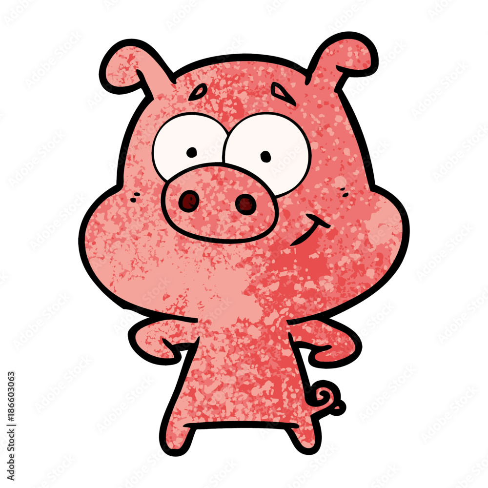 happy cartoon pig happy cartoon pig