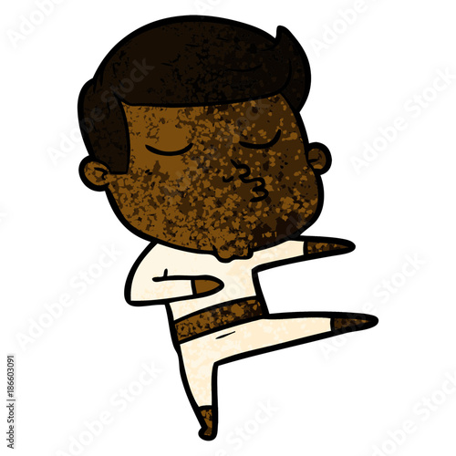 cartoon model guy pouting