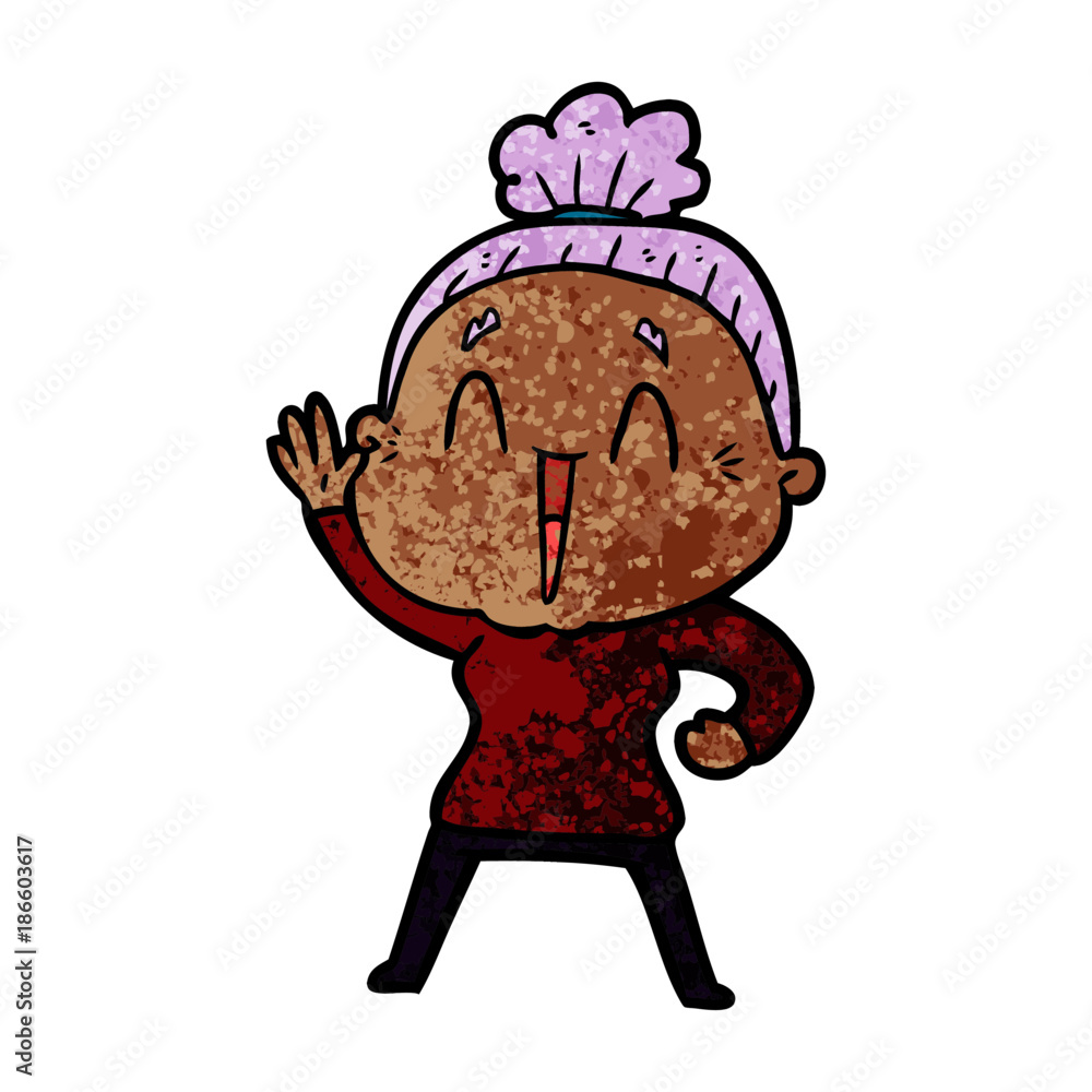 cartoon happy old lady cartoon happy old lady
