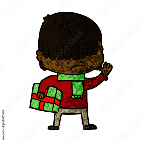 cartoon boy with untidy hair