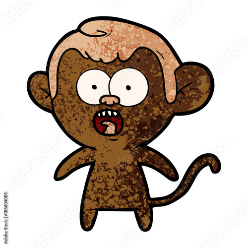 cartoon shocked monkey