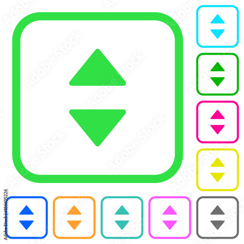 Free Download Vertical control arrows vivid colored flat icons - GFXLoad