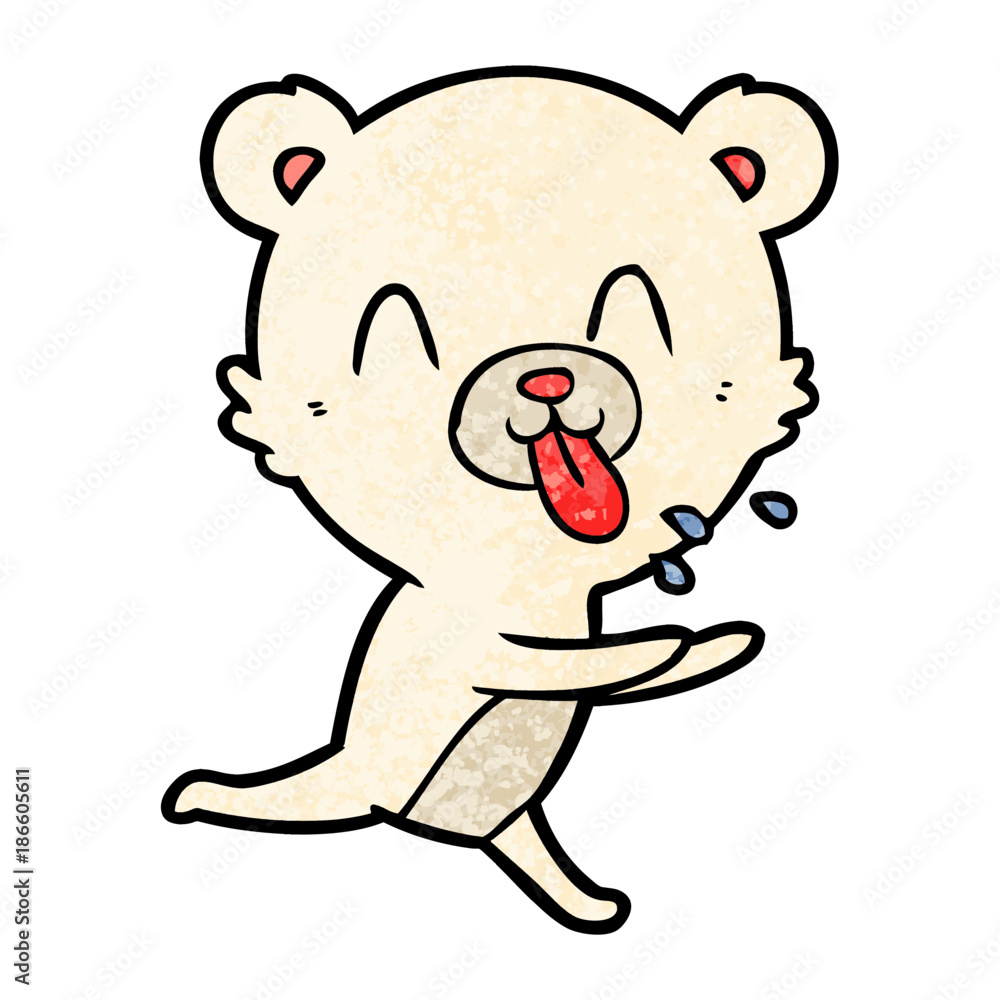 rude cartoon polar bear sticking out tongue rude cartoon polar bear sticking out tongue