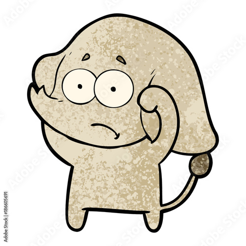 cartoon unsure elephant