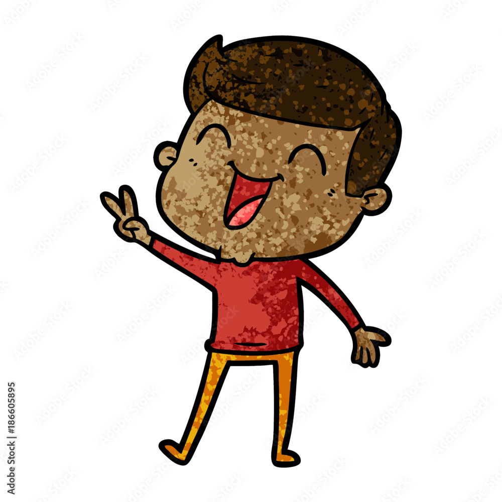 cartoon man laughing