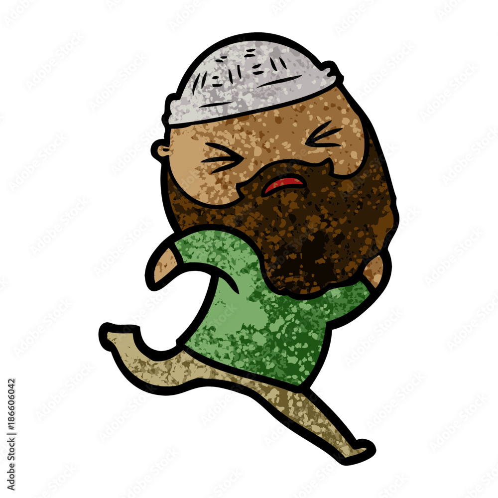 Obraz premium cartoon man with beard