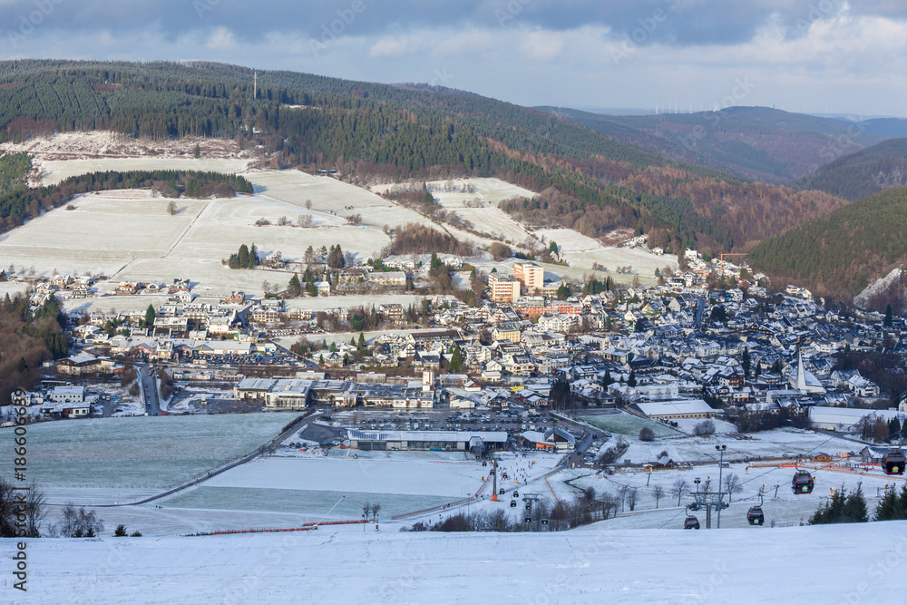 willingen germany from above in the winter