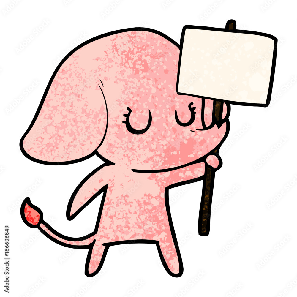 Obraz premium cute cartoon elephant