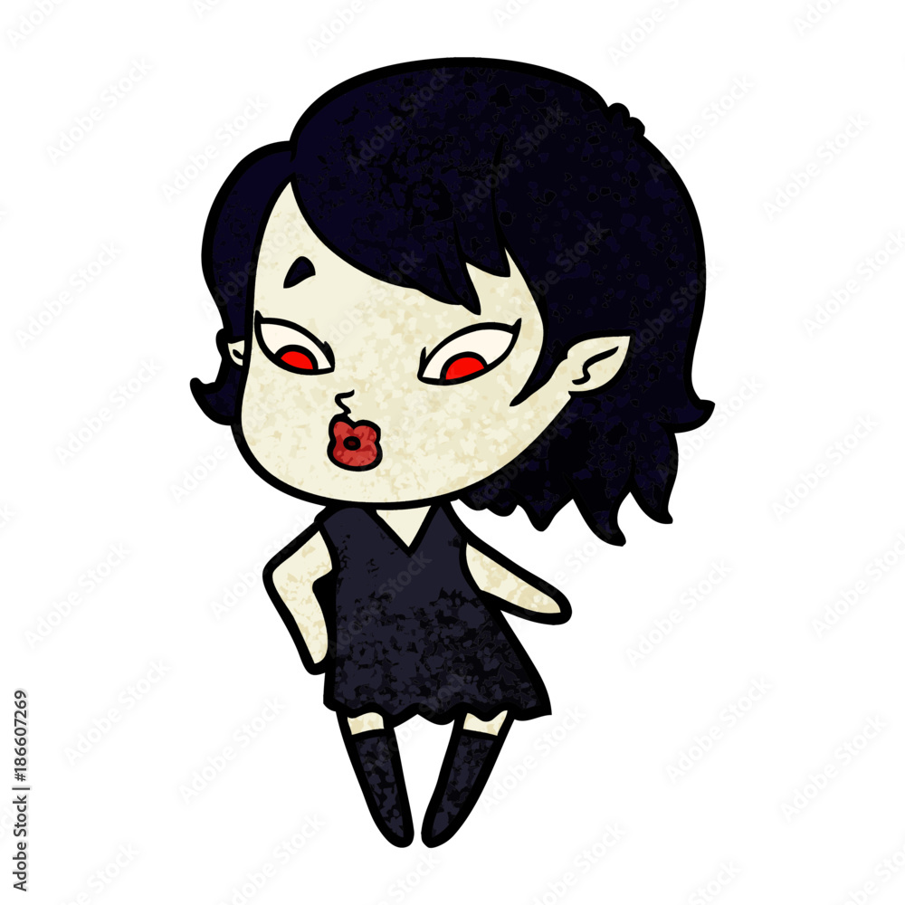 cute cartoon vampire girl