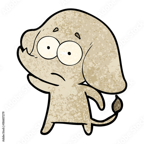 cartoon unsure elephant