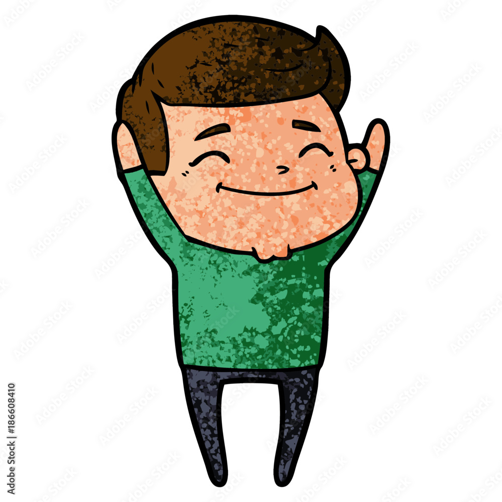 Obraz premium happy cartoon man