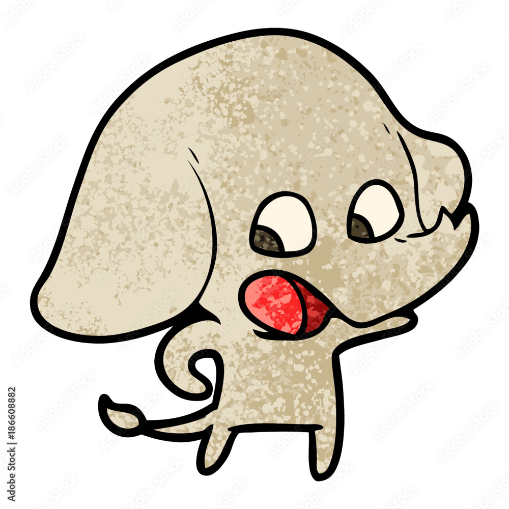 Obraz premium cute cartoon elephant