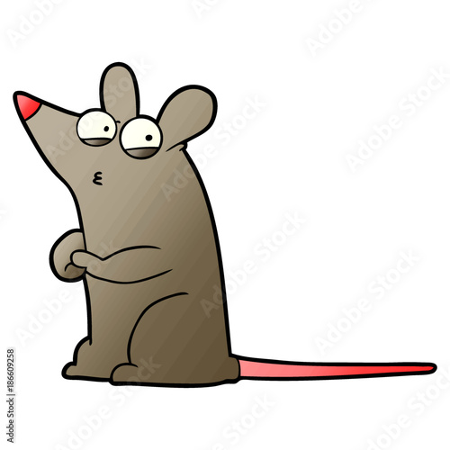 cartoon suspicious mouse