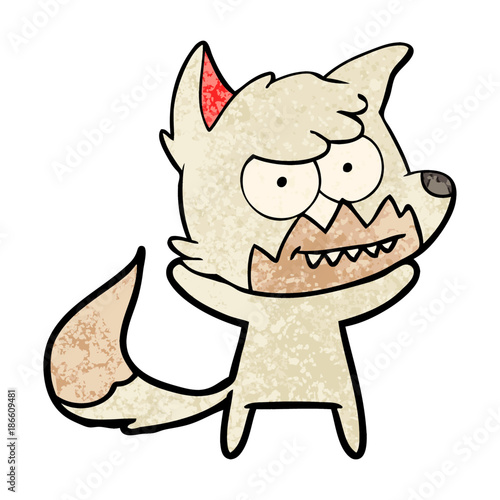cartoon grinning fox
