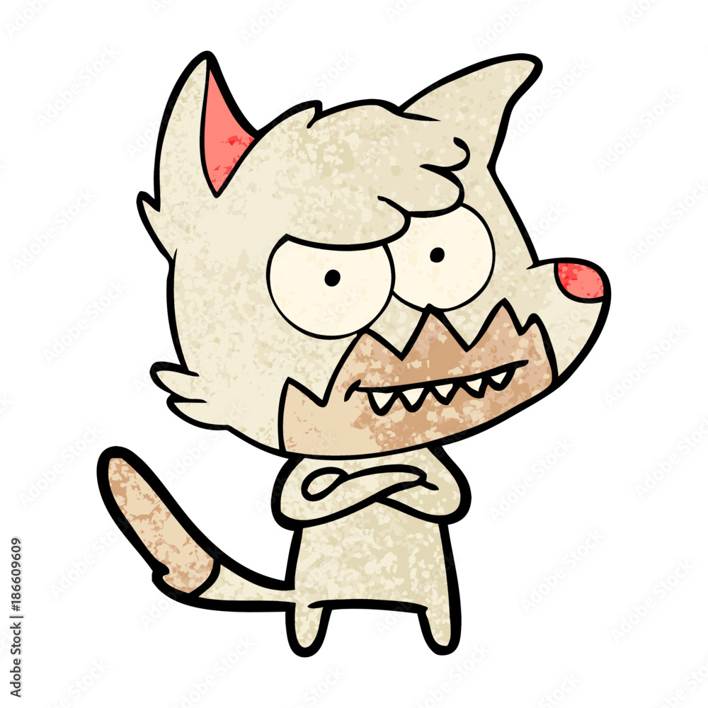 cartoon grinning fox cartoon grinning fox