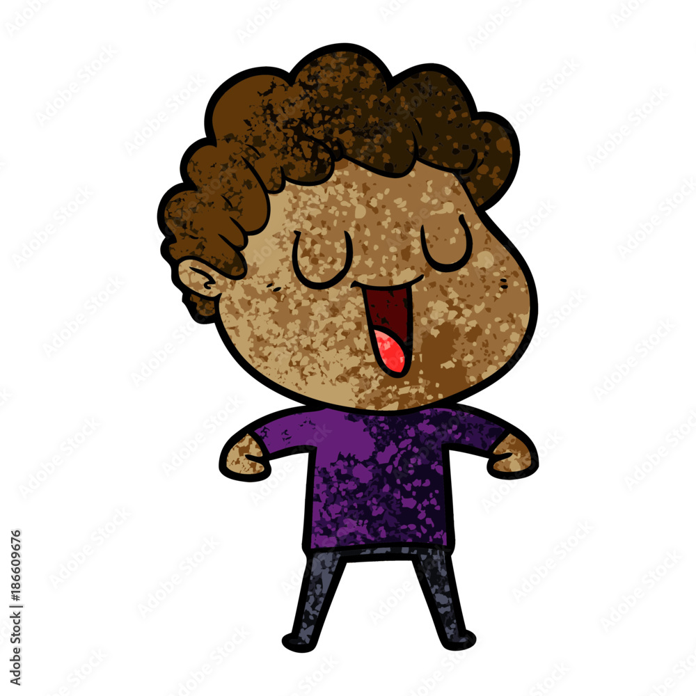 Obraz premium laughing cartoon man
