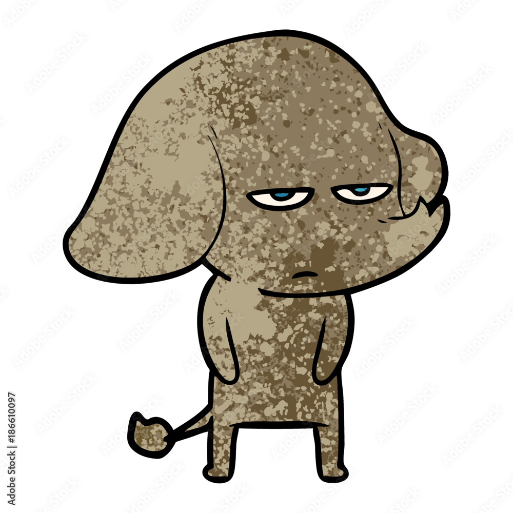 annoyed cartoon elephant