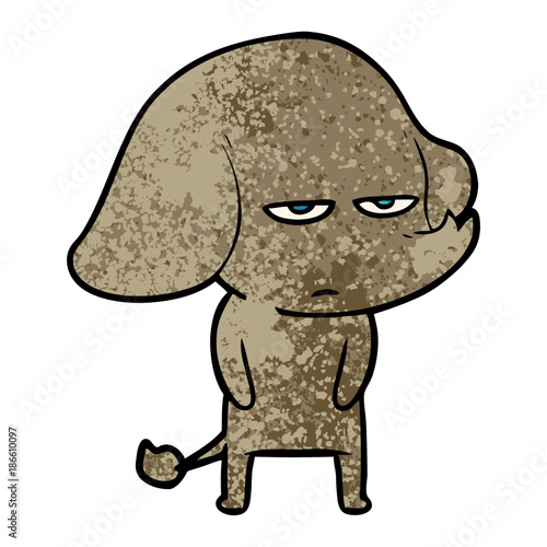 annoyed cartoon elephant