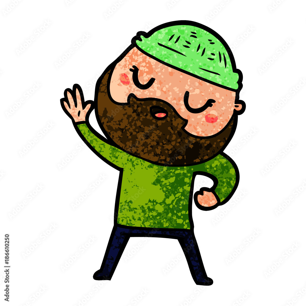 cartoon man with beard cartoon man with beard