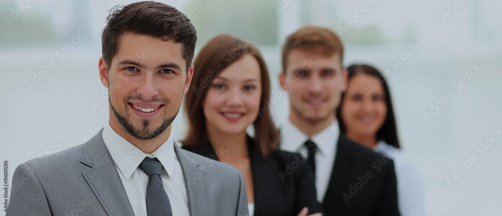Successful business group working at the office Successful business group working at the office