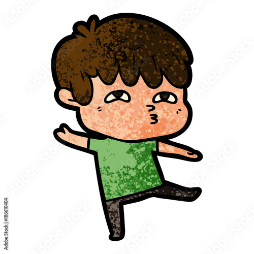 cartoon curious man