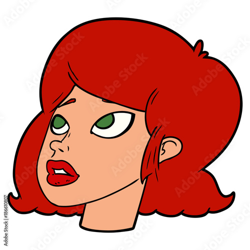 cartoon redhead girl