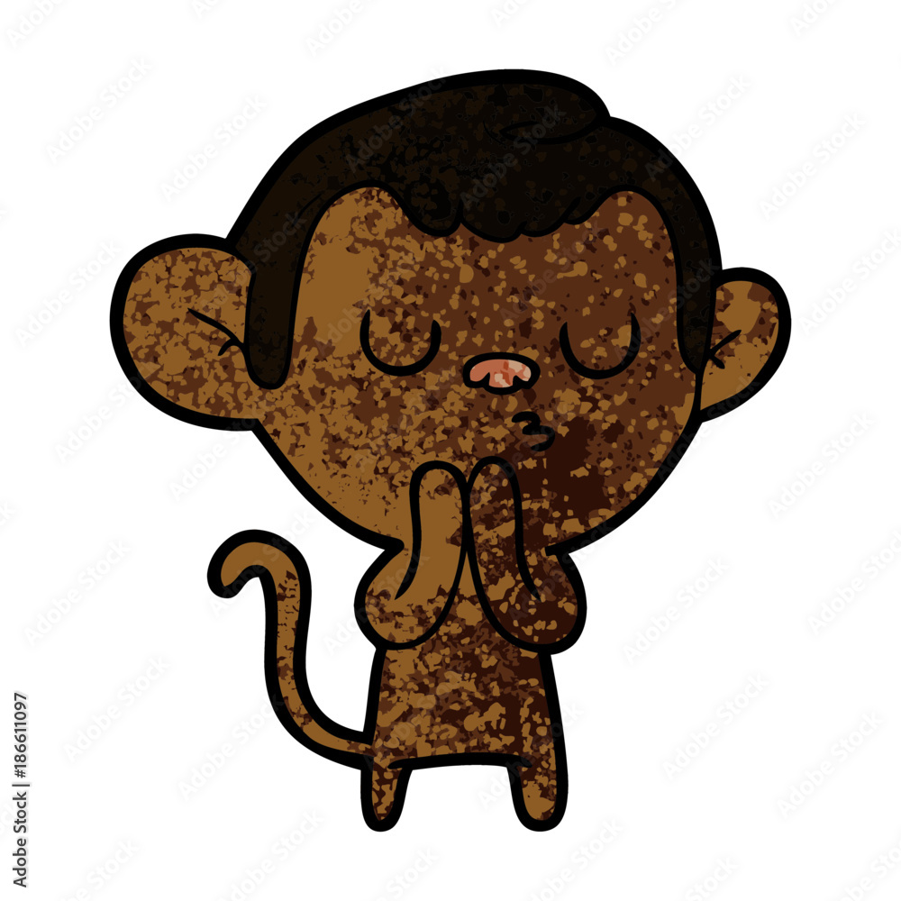 Obraz premium cartoon monkey