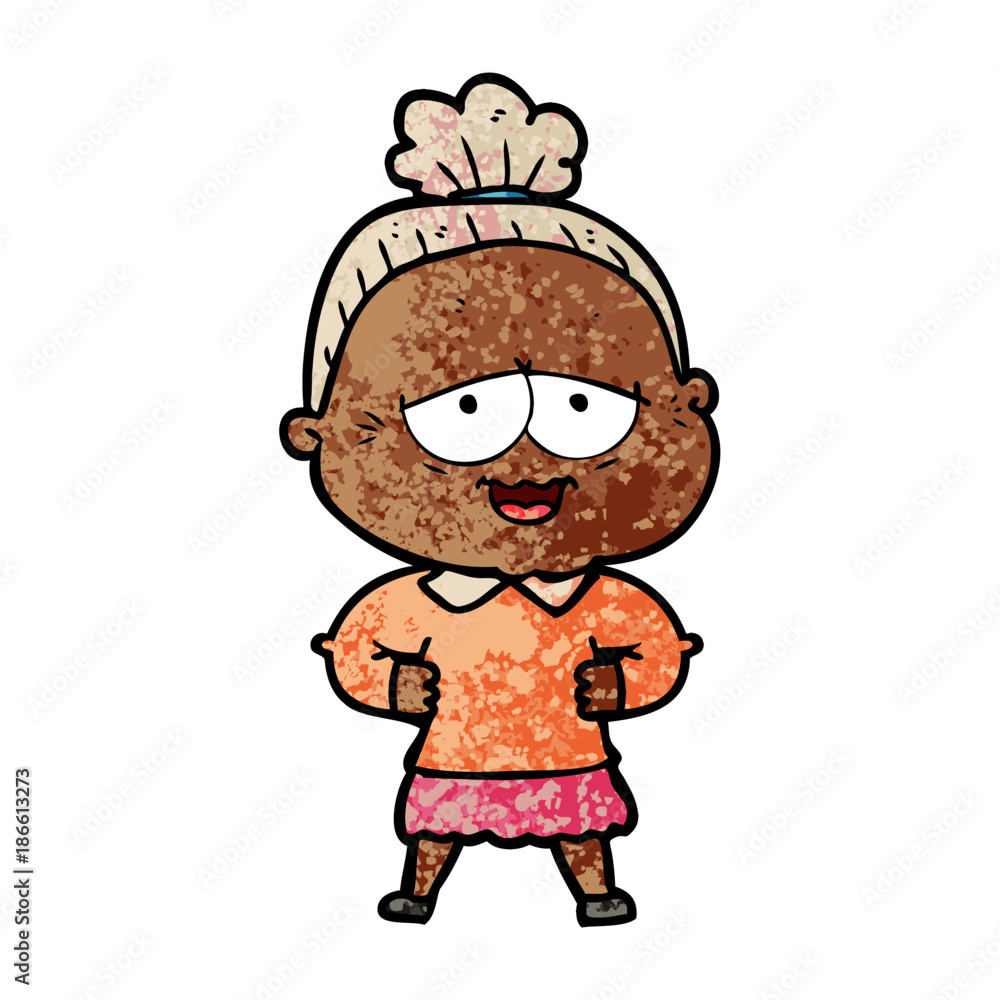 cartoon happy old lady cartoon happy old lady