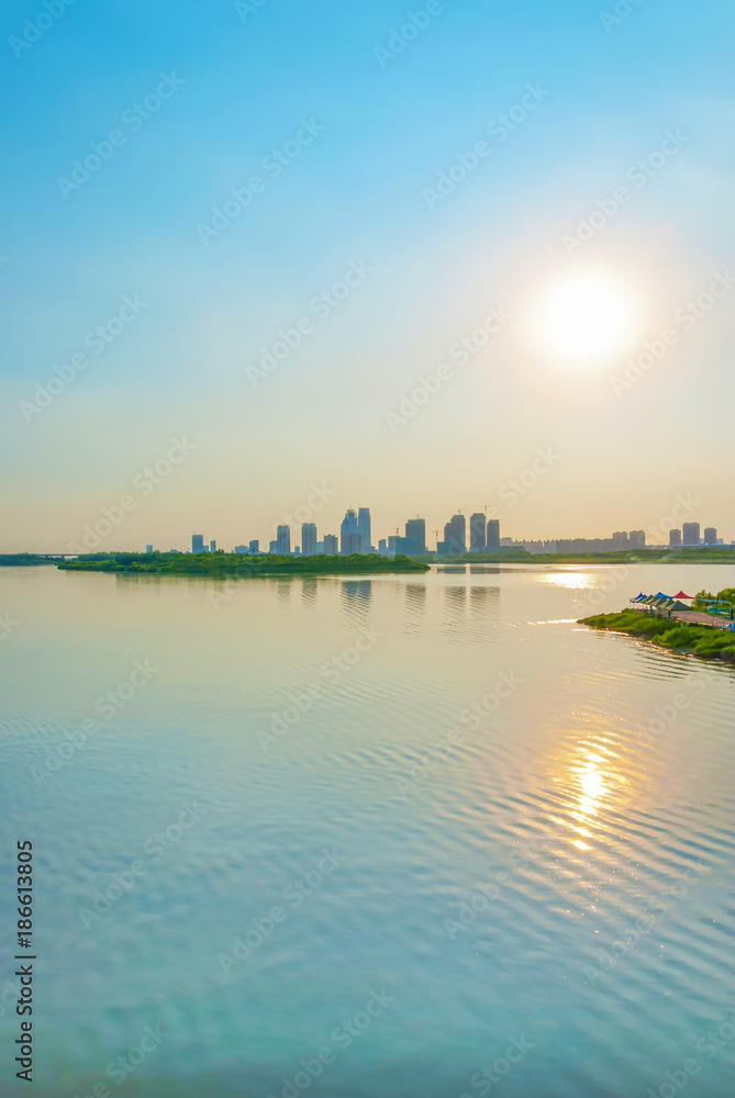 River and city