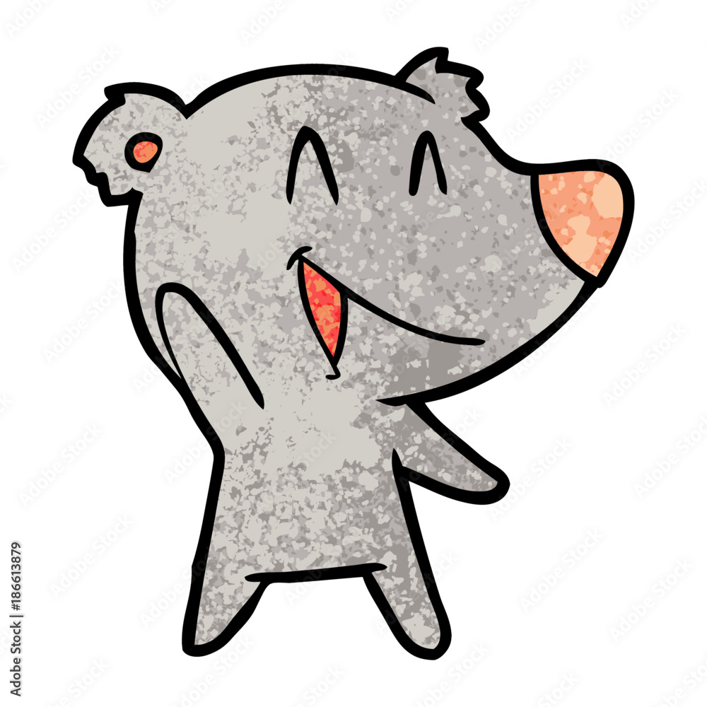 Obraz premium laughing bear cartoon