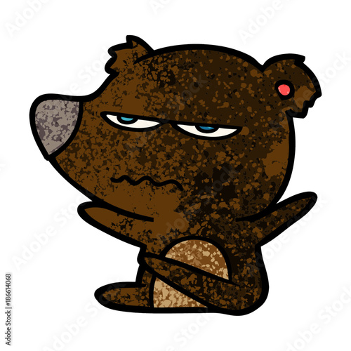 angry bear cartoon