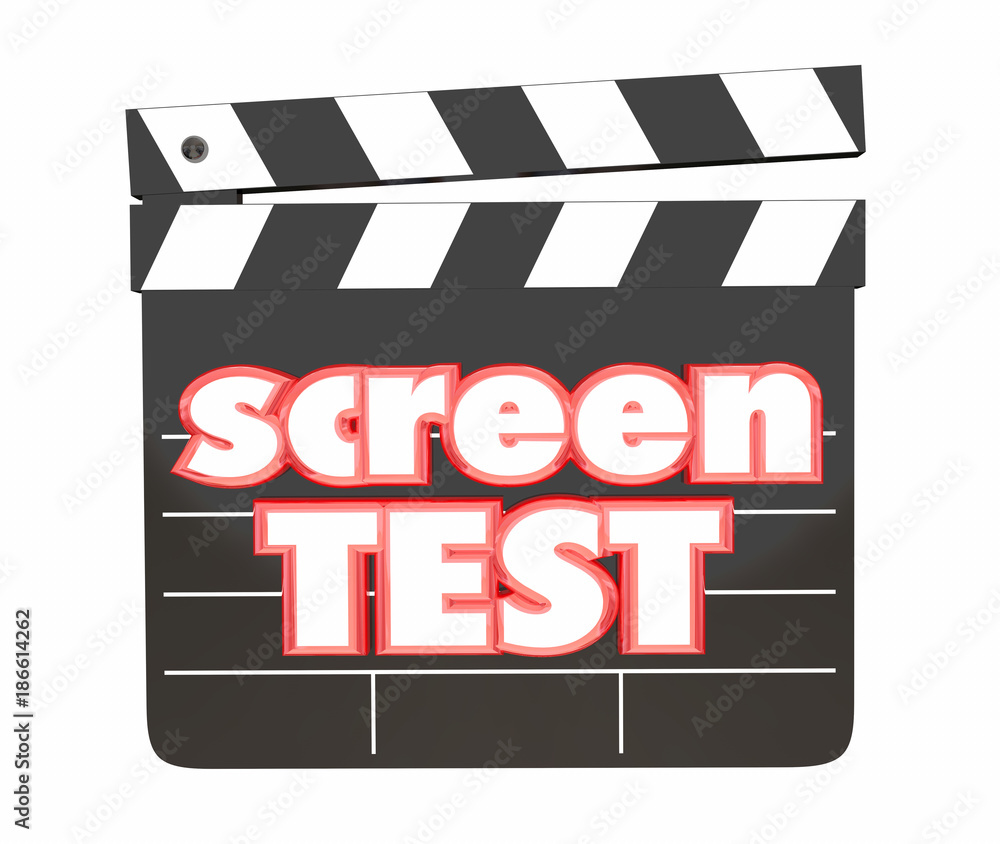 Screen Test Movie Film Clapper Board 3d Illustration