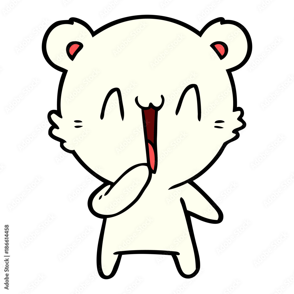 Fototapeta premium happy polar bear cartoon