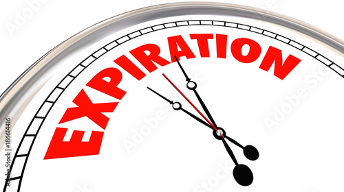 Expiration Clock Time Up Deadline Expiry Date 3d Illustration photo
