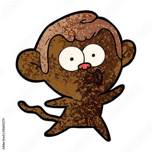 cartoon surprised monkey
