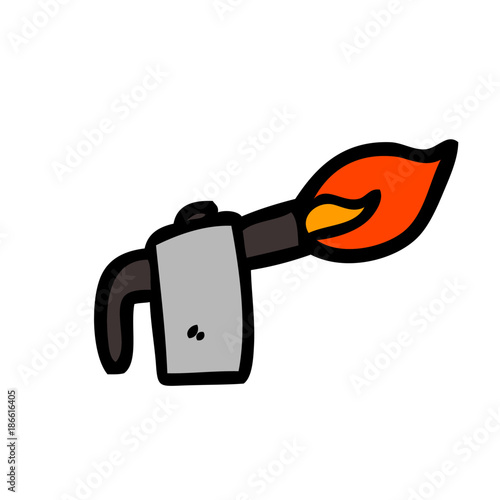 cartoon welding torch