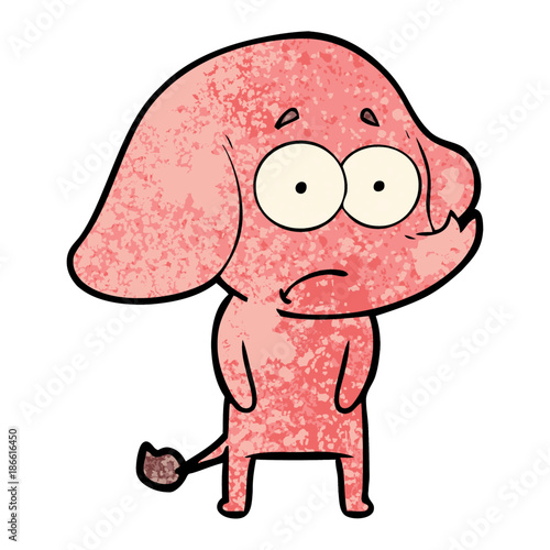 cartoon unsure elephant