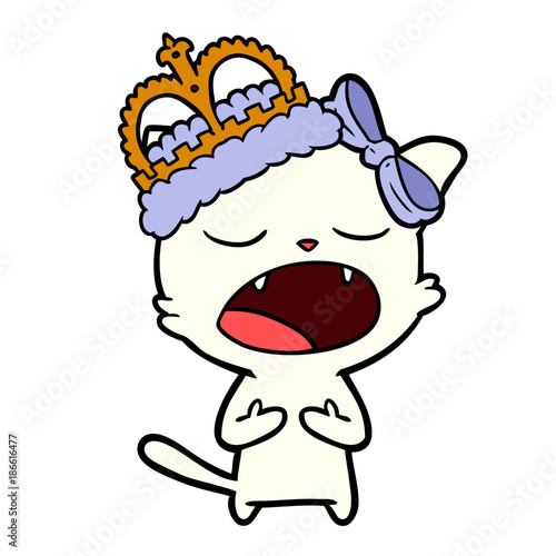cartoon cat meowing