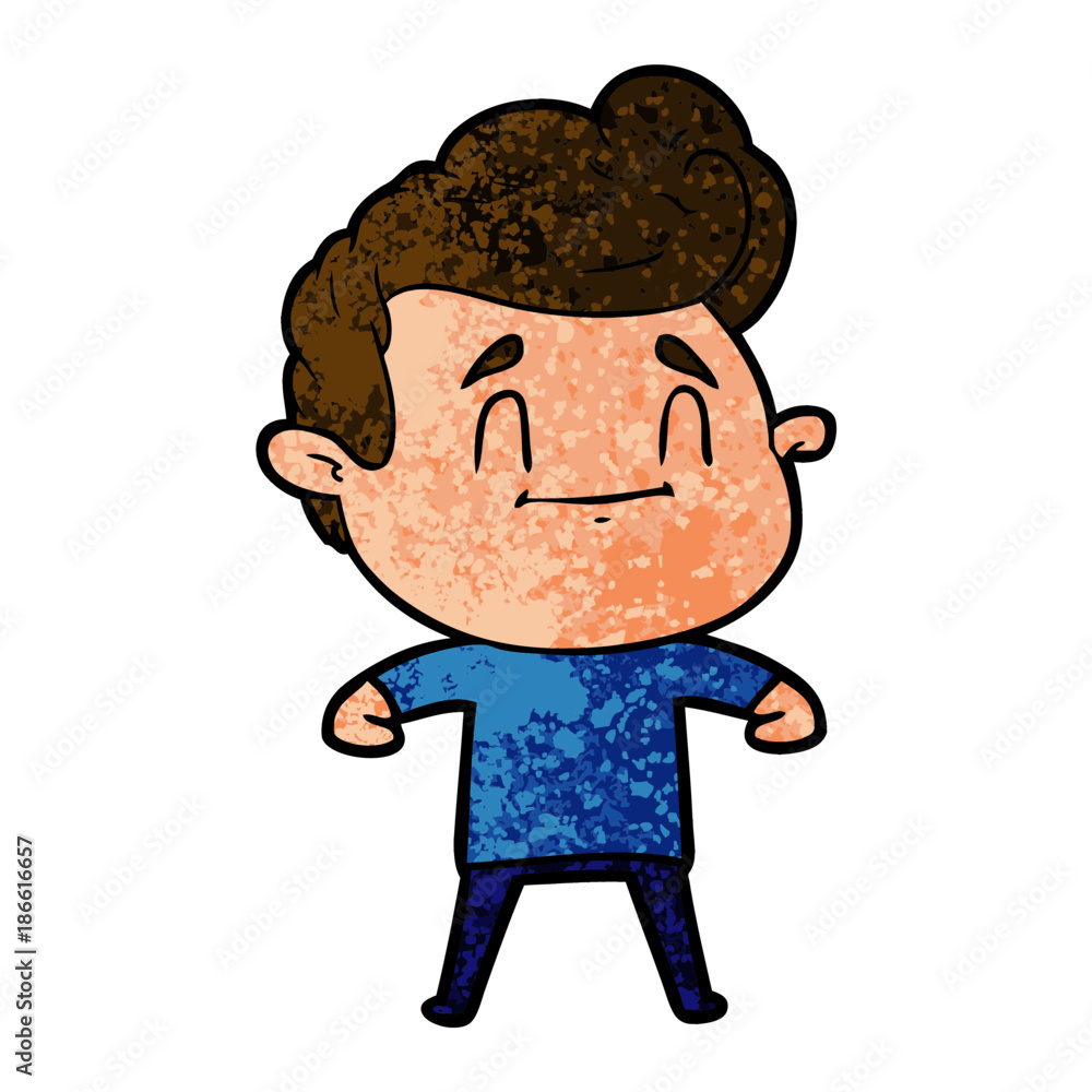 Fototapeta premium happy cartoon man