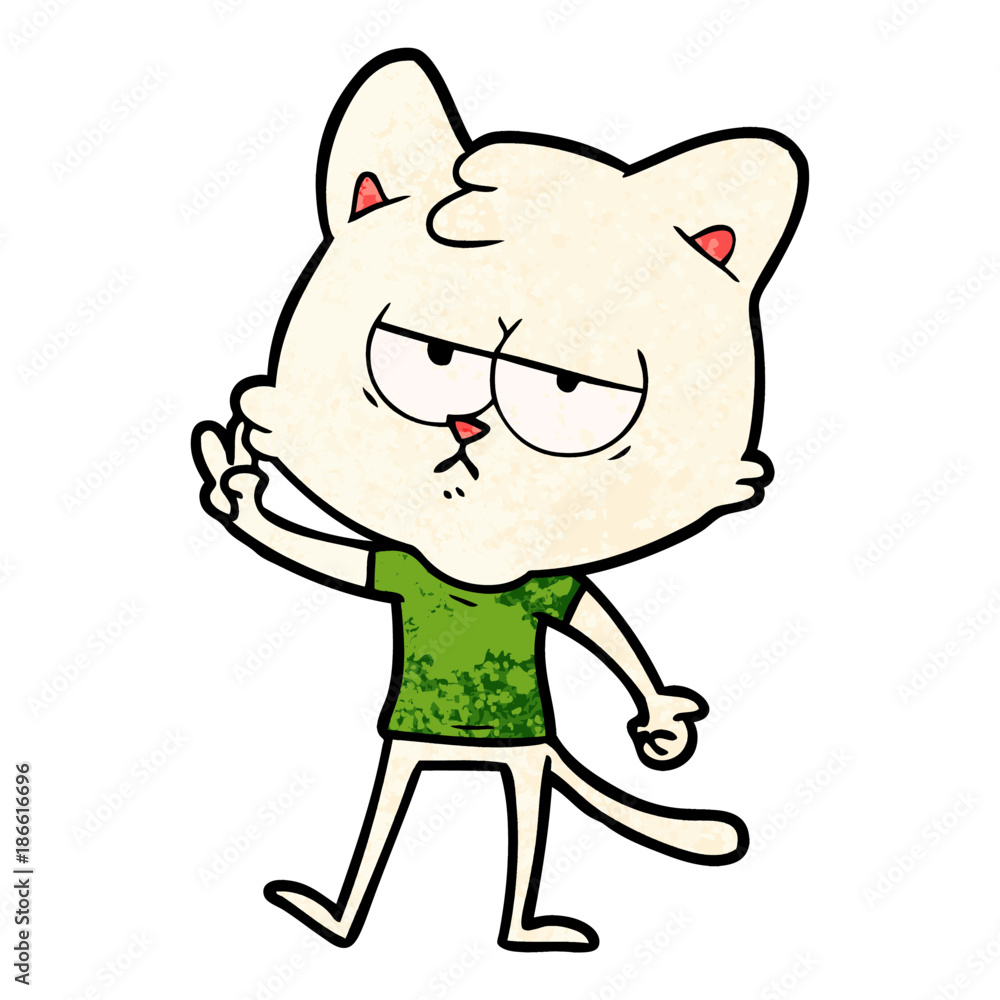 bored cartoon cat bored cartoon cat