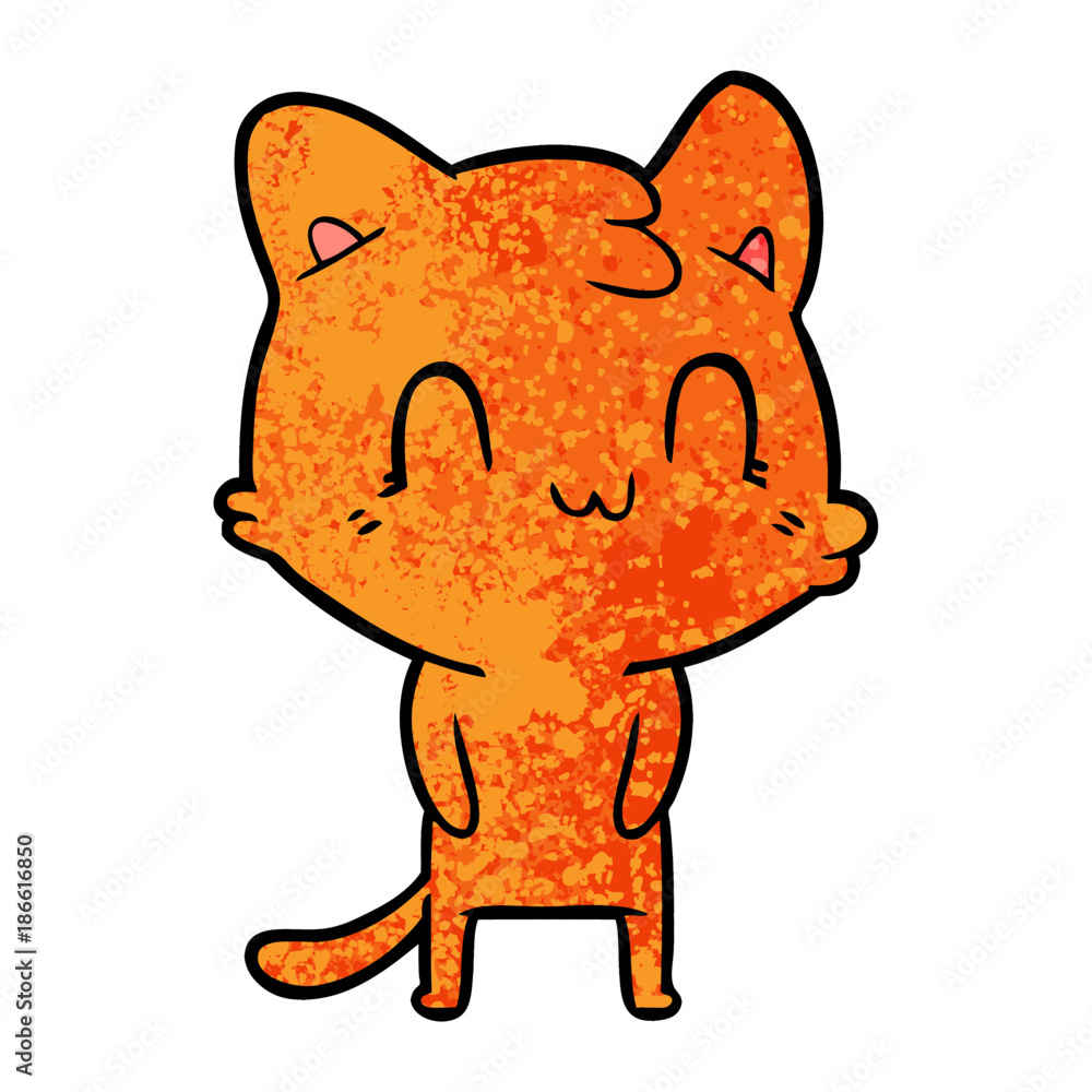 cartoon happy cat cartoon happy cat