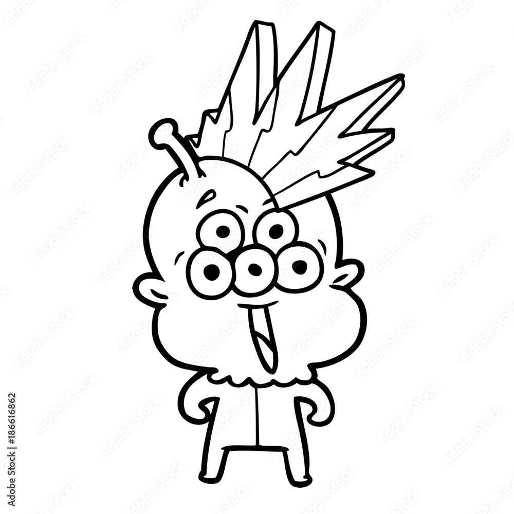 happy cartoon alien happy cartoon alien