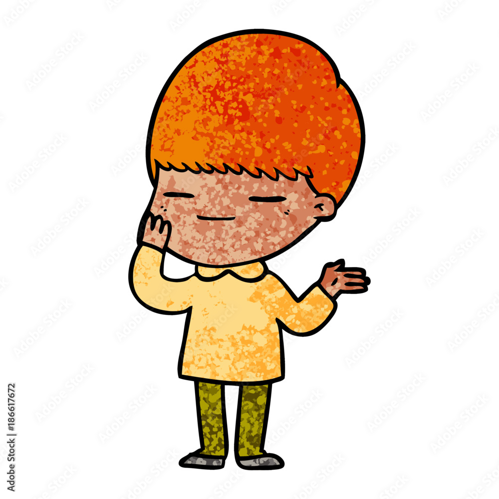 Obraz premium cartoon smug boy