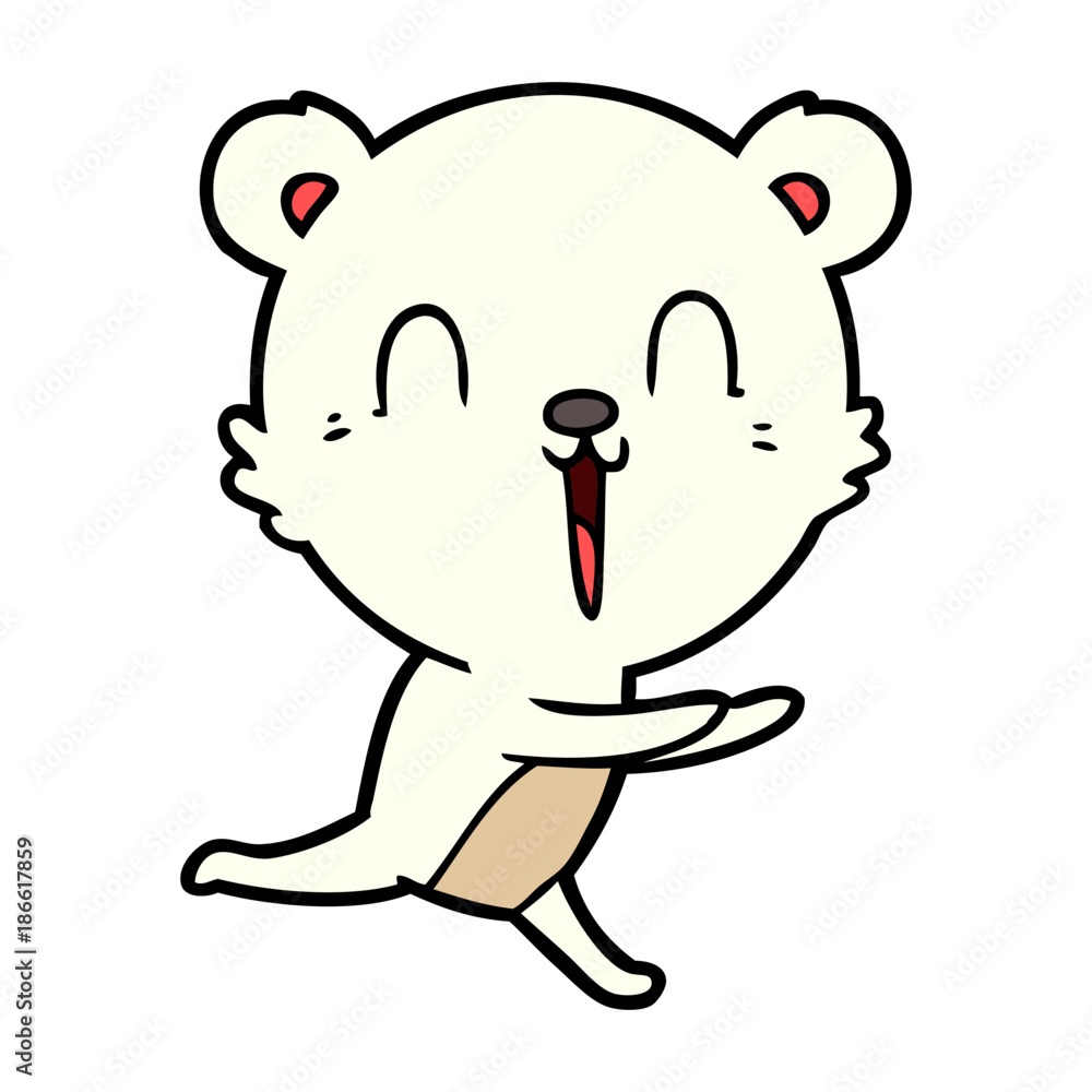 happy polar bear cartoon