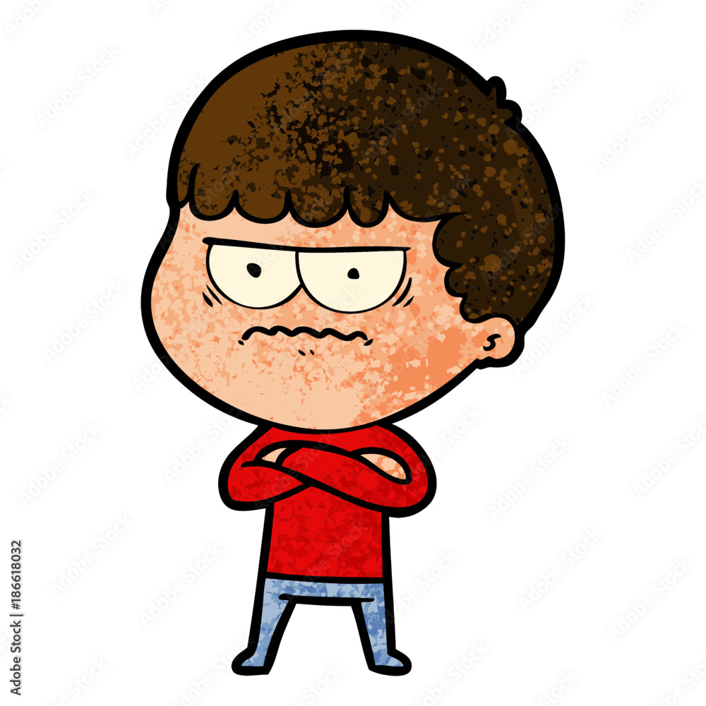 cartoon annoyed man