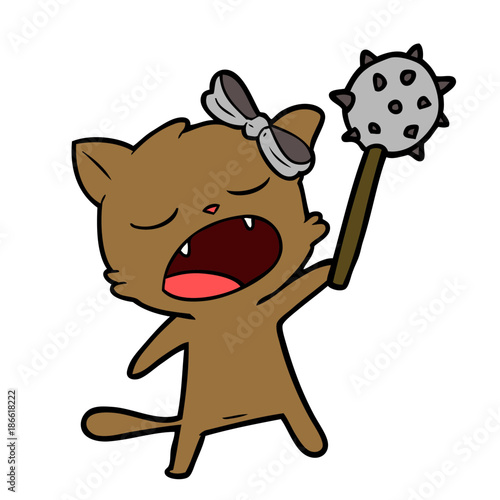 cartoon singing cat