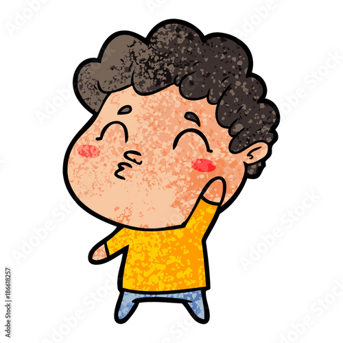 cartoon man pouting