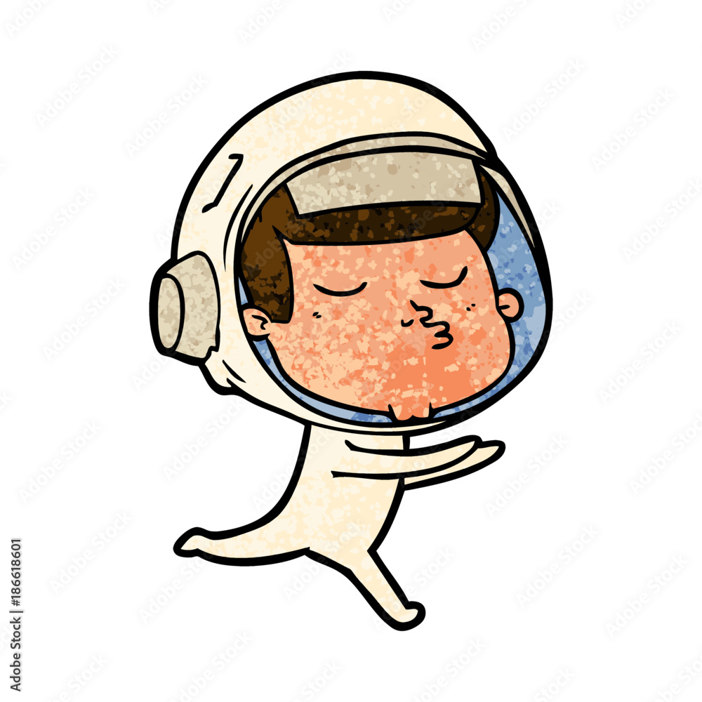 cartoon confident astronaut cartoon confident astronaut