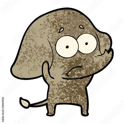 cartoon unsure elephant