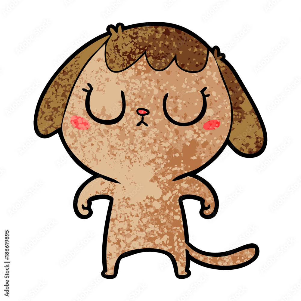 Obraz premium cute cartoon dog